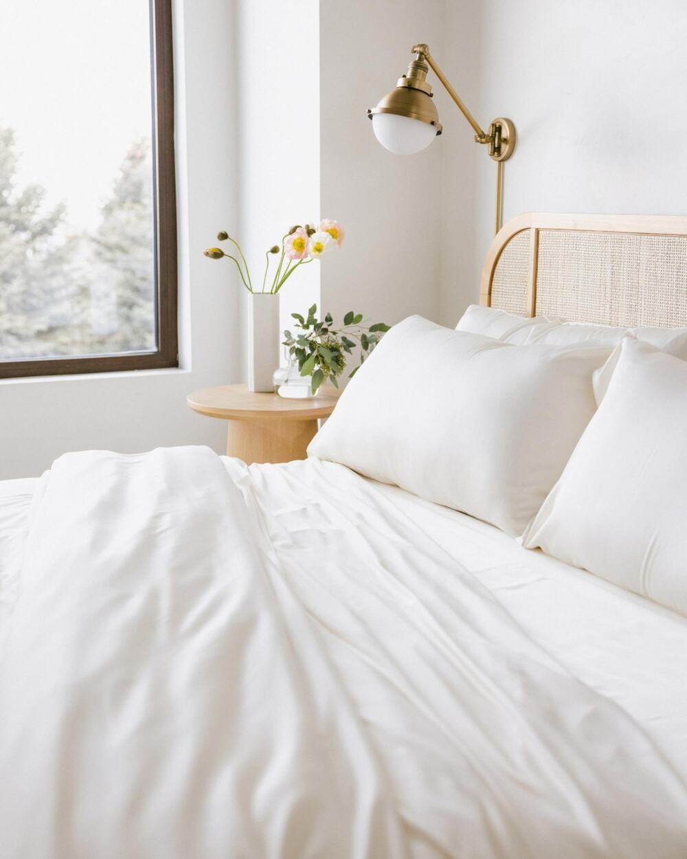 Cozy Earth White King Flat Sheet Only New